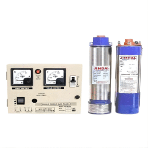 Jindal 1HP 4 inch Pure Copper Water Filled Submersible Pump with Control Panel