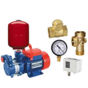 Crompton Aqua Gold 1HP 24 Litre Single Phase Multicolour Water Booster Pump with Accessories